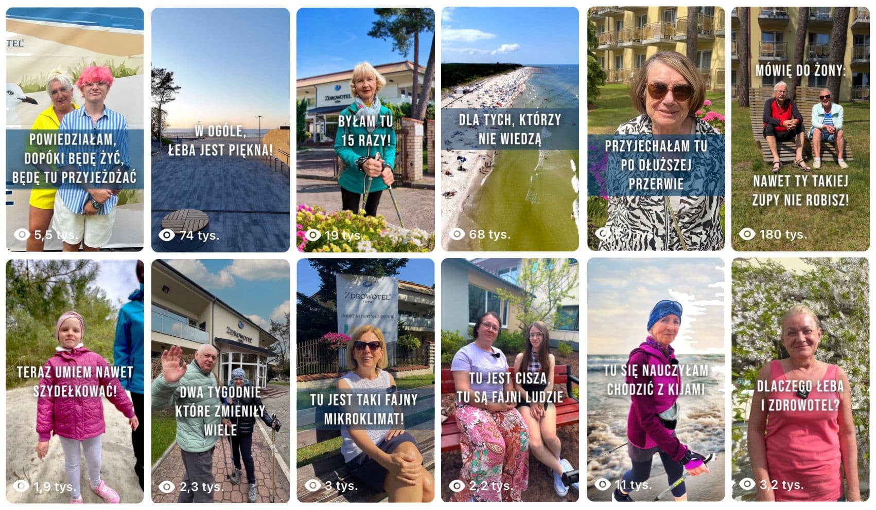 zdrowotel łeba - opinie w postaci rolek na FB